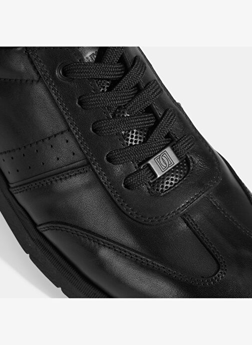 Erkek Siyah DesaComfort Bağcıklı Deri Günlük Ayakkabı - Görsel 7