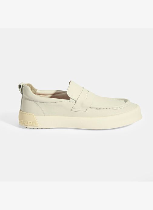 Erkek Krem Slip-On Deri Loafer - Görsel 2