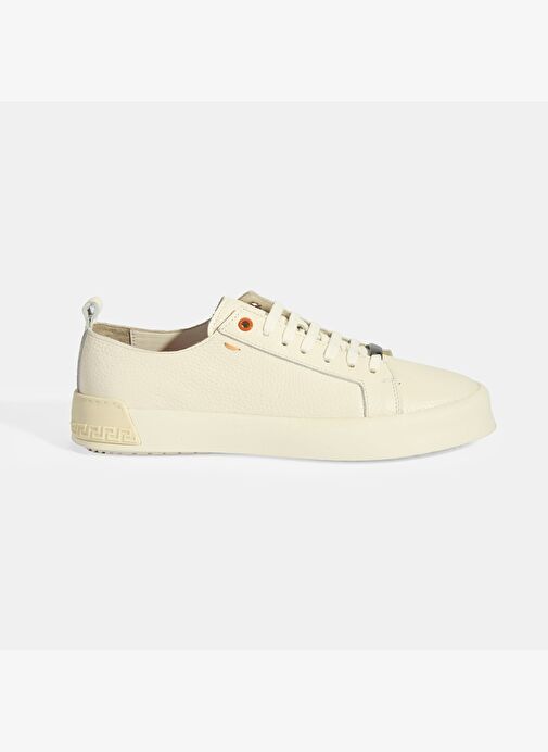 Erkek Krem Bağcıklı Deri Spor Ayakkabı - Görsel 2