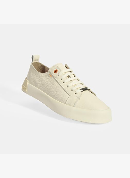 Erkek Krem Bağcıklı Deri Spor Ayakkabı - Görsel 6