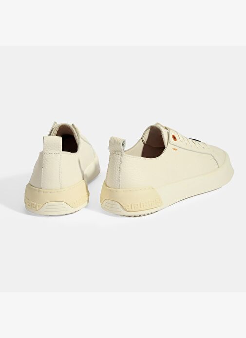Erkek Krem Bağcıklı Deri Spor Ayakkabı - Görsel 9