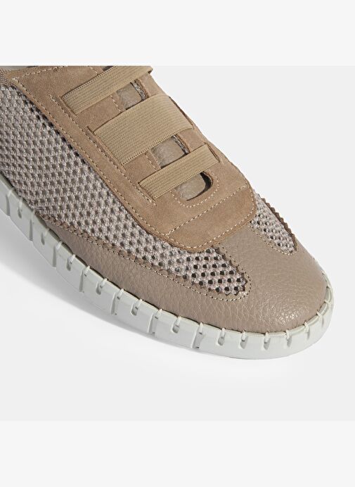 Kadın Bej Perforeli Günlük Ayakkabı - Görsel 8