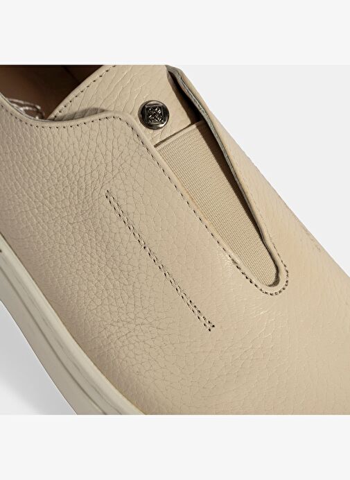 Kadın Bej Günlük Deri Ayakkabı - Görsel 9