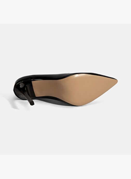 Kadın Siyah Deri Stiletto - Görsel 5