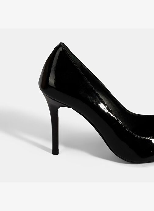 Kadın Siyah Deri Stiletto - Görsel 7