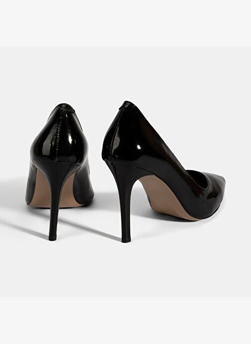 Kadın Siyah Deri Stiletto - Görsel 9
