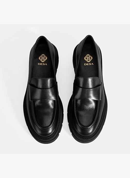 Kadın Siyah Deri Loafer - Görsel 6