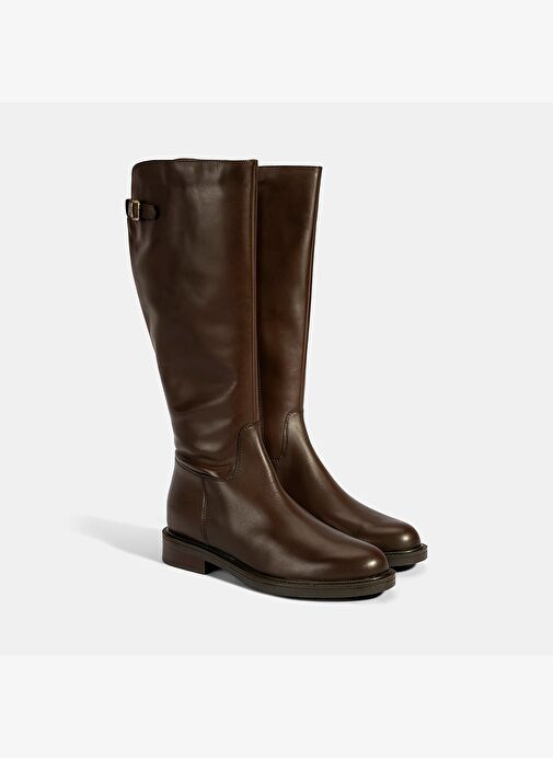 Desa Desa Kahverengi Kadın Kahve Metal Toka Detaylı Deri Çizme Bot | Boyner Kahverengi - 2. görsel