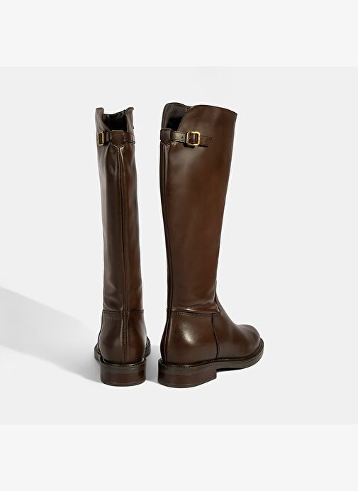 Desa Desa Kahverengi Kadın Kahve Metal Toka Detaylı Deri Çizme Bot | Boyner Kahverengi - 9. görsel