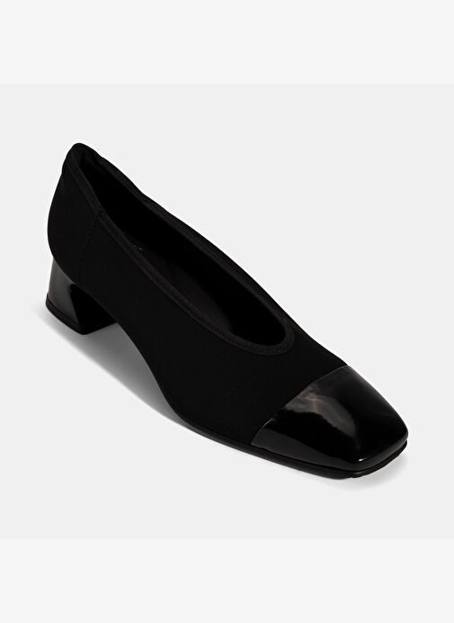 Kadın Siyah Kalın Topuklu Günlük Ayakkabı - Görsel 6