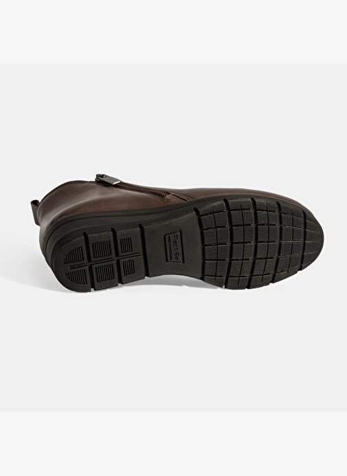 Kadın Kahve DesaComfort Çift Fermuarlı Deri Bot - Görsel 5