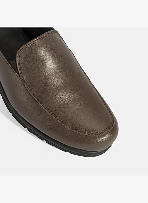 Kadın Kahve DesaComfort Dolgu Topuklu Deri Ayakkabı - Görsel 7