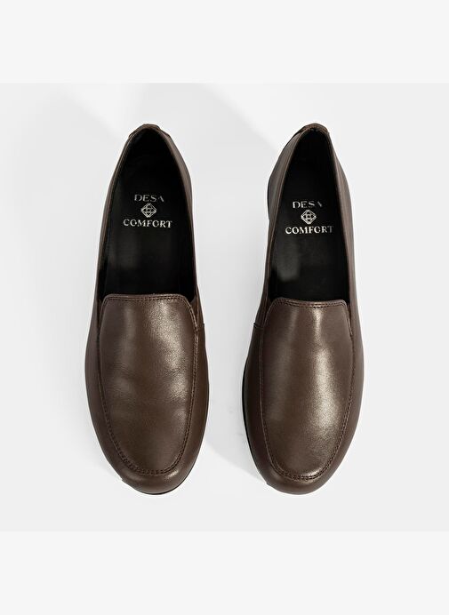 Kadın Kahve DesaComfort Dolgu Topuklu Deri Ayakkabı - Görsel 8