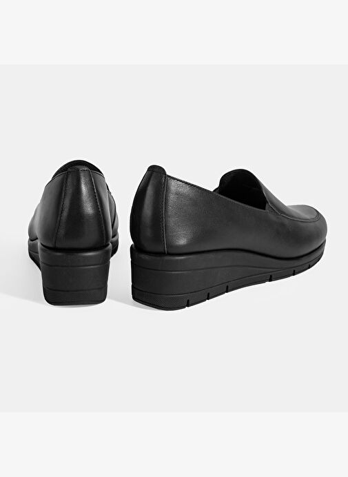 Kadın Siyah DesaComfort Dolgu Topuklu Deri Ayakkabı - Görsel 9