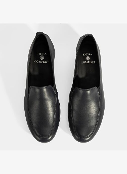 Kadın Lacivert DesaComfort Dolgu Topuklu Deri Ayakkabı - Görsel 8