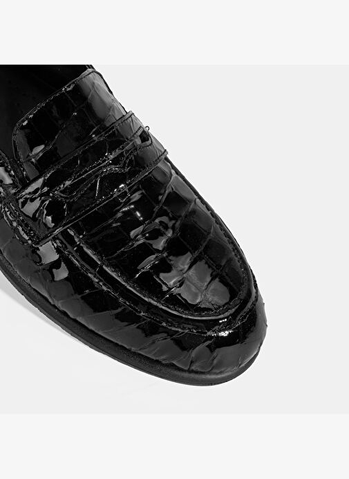 Kadın Siyah DesaComfort Dolgu Topuklu Deri Ayakkabı - Görsel 5