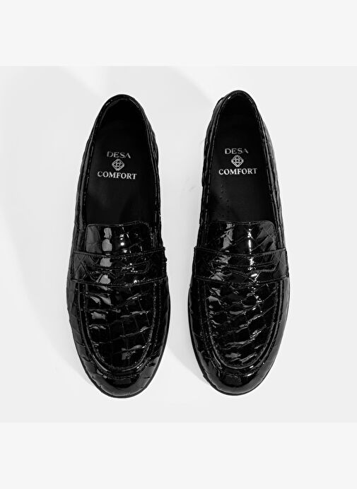 Kadın Siyah DesaComfort Dolgu Topuklu Deri Ayakkabı - Görsel 6