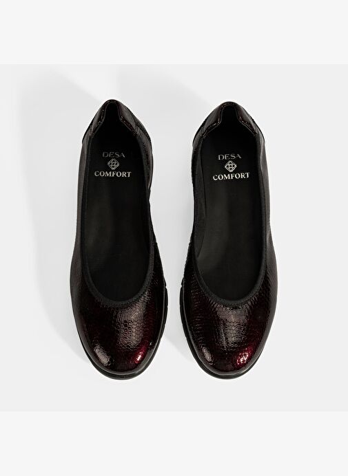 Kadın Bordo DesaComfort Günlük Deri Ayakkabı - Görsel 3