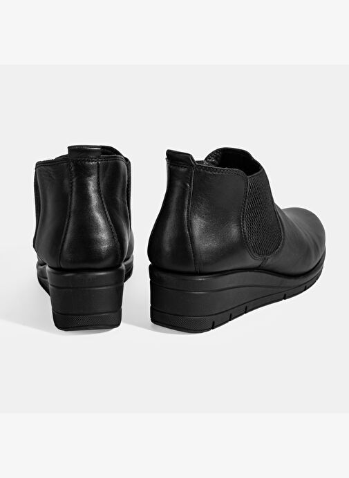 Kadın Siyah DesaComfort Bilek Boy Deri Bot - Görsel 7