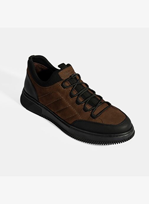 Erkek Kahve DesaComfort Bağcıklı Nubuk Deri Spor Ayakkabı - Görsel 6