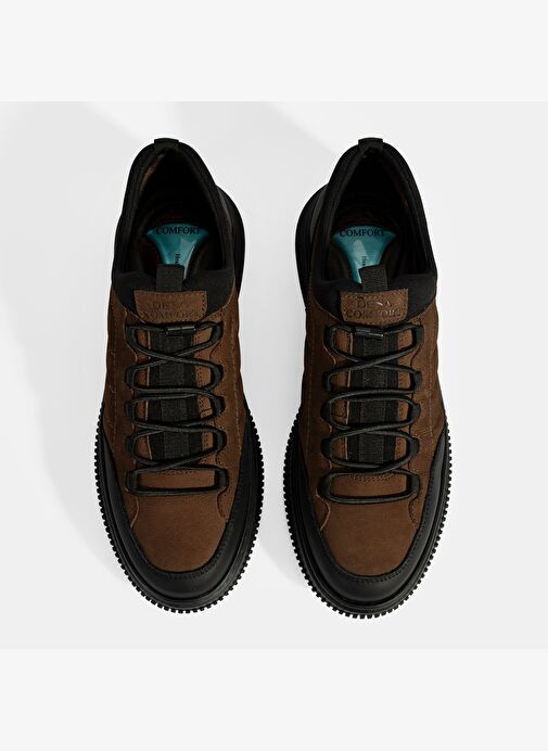 Erkek Kahve DesaComfort Bağcıklı Nubuk Deri Spor Ayakkabı - Görsel 8