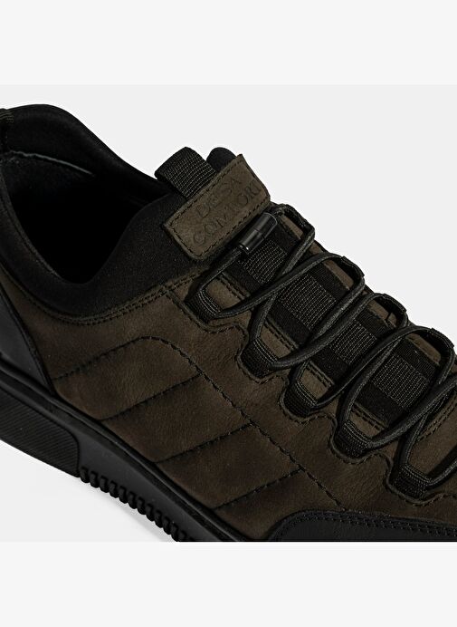 Erkek Siyah DesaComfort Bağcıklı Nubuk Deri Spor Ayakkabı - Görsel 7