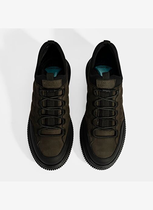 Erkek Siyah DesaComfort Bağcıklı Nubuk Deri Spor Ayakkabı - Görsel 8