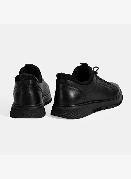 Erkek Siyah DesaComfort Bağcıklı Deri Günlük Ayakkabı - Görsel 9