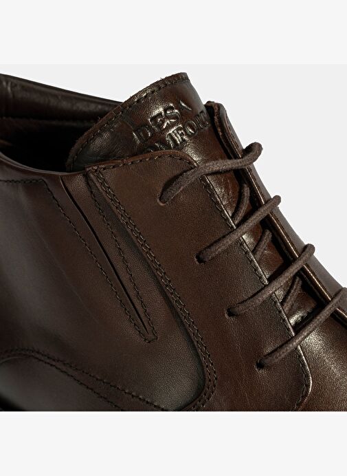 Erkek Kahve DesaComfort Bağcıklı Deri Bot - Görsel 7