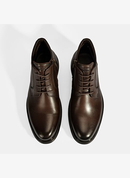 Erkek Kahve DesaComfort Bağcıklı Deri Bot - Görsel 8