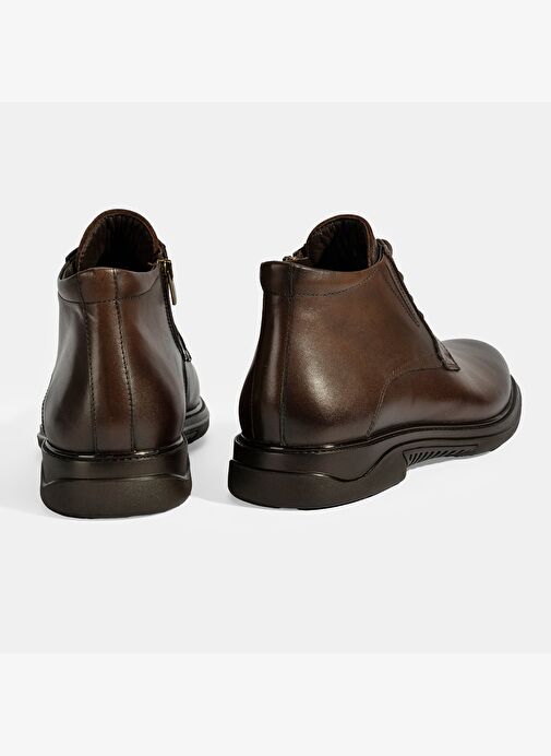 Erkek Kahve DesaComfort Bağcıklı Deri Bot - Görsel 9