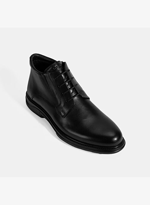 Erkek Siyah DesaComfort Bağcıklı Deri Bot - Görsel 6