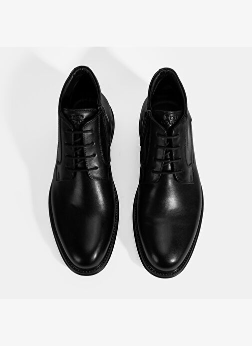 Erkek Siyah DesaComfort Bağcıklı Deri Bot - Görsel 8