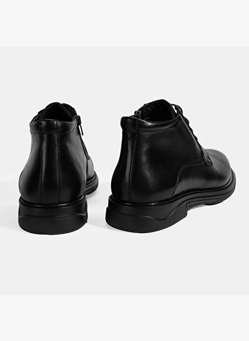 Erkek Siyah DesaComfort Bağcıklı Deri Bot - Görsel 9