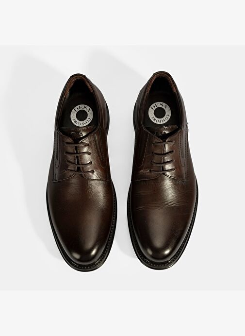 Erkek Kahve DesaComfort Klasik Deri Ayakkabı - Görsel 8