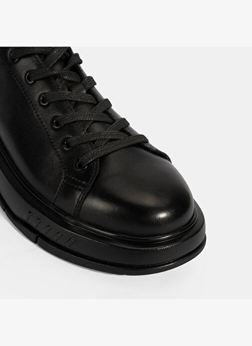 Erkek Siyah DesaComfort Bağcıklı Deri Günlük Ayakkabı - Görsel 7