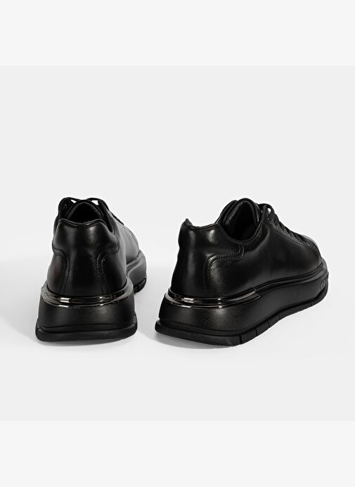 Erkek Siyah DesaComfort Bağcıklı Deri Günlük Ayakkabı - Görsel 9