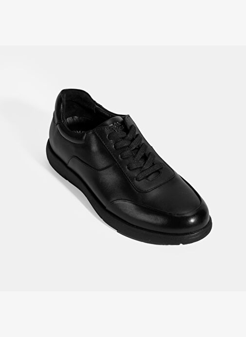 Erkek Siyah DesaComfort Bağcıklı Deri Spor Ayakkabı - Görsel 6