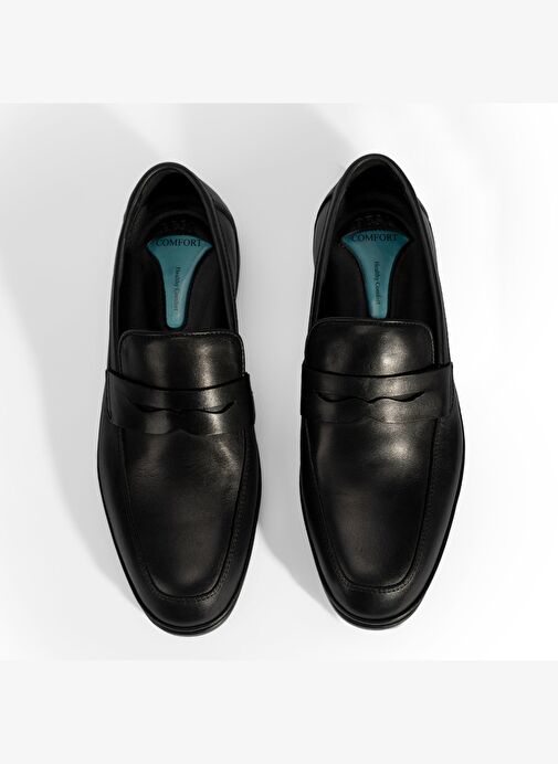Erkek Siyah DesaComfort Deri Loafer - Görsel 8
