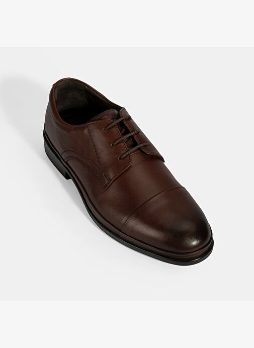 Erkek Kahve DesaComfort Bağcıklı Deri Ayakkabı - Görsel 6