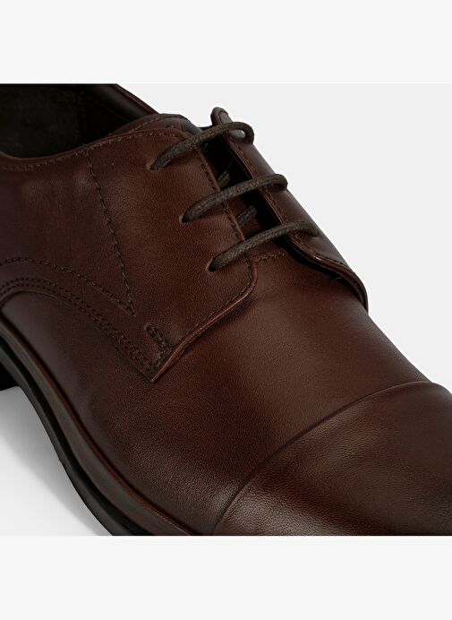Erkek Kahve DesaComfort Bağcıklı Deri Ayakkabı - Görsel 7