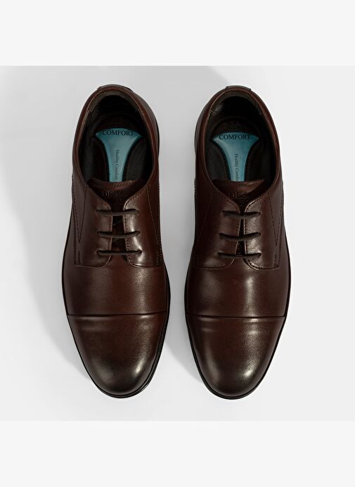 Erkek Kahve DesaComfort Bağcıklı Deri Ayakkabı - Görsel 8