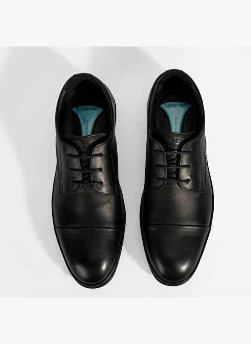 Erkek Siyah DesaComfort Bağcıklı Deri Ayakkabı - Görsel 8