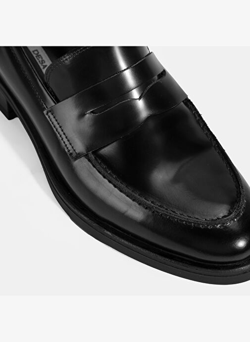 Kadın Siyah Deri Loafer - Görsel 7