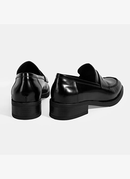 Kadın Siyah Deri Loafer - Görsel 9