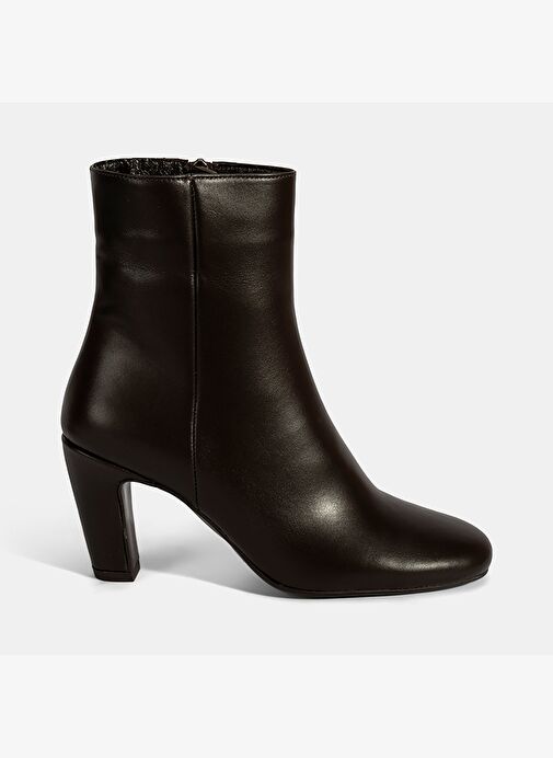 Kadın Kahve Topuklu Deri Bot - Görsel 2