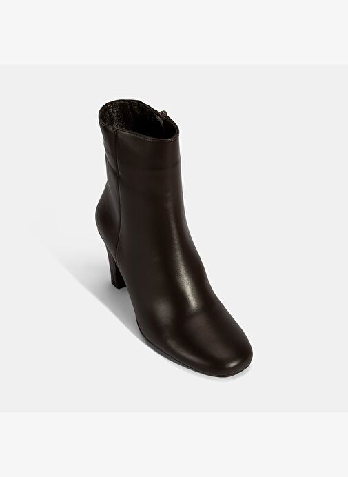 Kadın Kahve Topuklu Deri Bot - Görsel 3