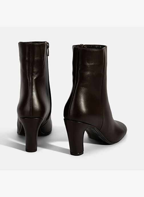 Kadın Kahve Topuklu Deri Bot - Görsel 7