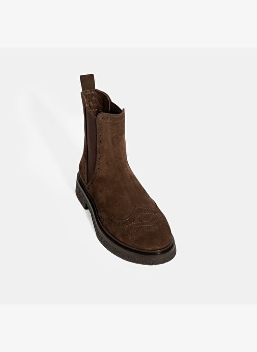 Kadın Kahve Lastikli Süet Chelsea Bot - Görsel 5