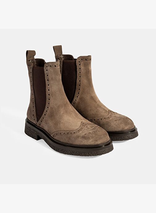 Kadın Vizon Lastikli Süet Chelsea Bot - Görsel 2